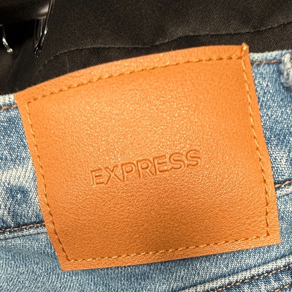 Express Light Blue cropped flare Leg Jeans - Picture 4 of 5